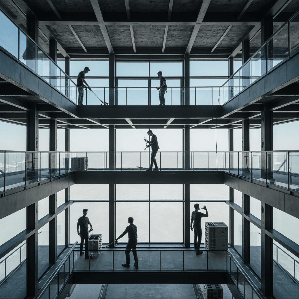 Facilities management contractor permit-to-work coordination