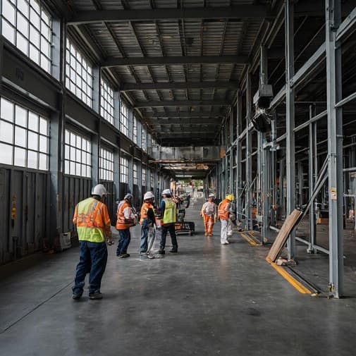 Manufacturing maintenance team managing permits and machine isolation workflows